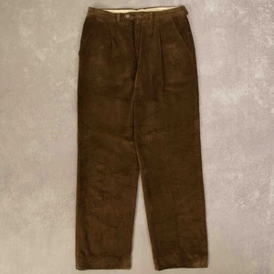 Vintage Relaxed Jumbo Cord Trousers W30 L31 Men's Brown Corduroy - Picture 1 of 9