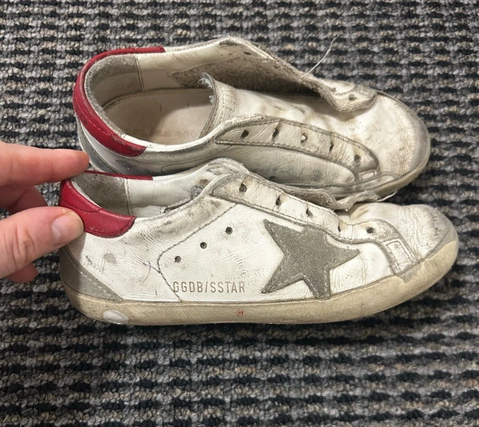 Zapatillas bajas de cuero Golden Goose con cordones blancas talla 32 Foto 1 de 4