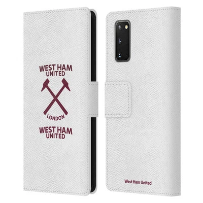 OFFICIAL WEST HAM UNITED FC HAMMER MARQUE LEATHER BOOK CASE FOR SAMSUNG PHONES 1 - Image 1 of 4