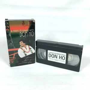 A Night in Hawaii with Don Ho 1988 Aliis Reunion Concert AUTOGRAPHED Cover VHS - Imagen 1 de 4