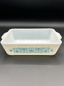 Vtg Mid Century PYREX Horizon Blue Baking Dish 1.5 Qt #0503 - No Lid - Picture 1 of 11