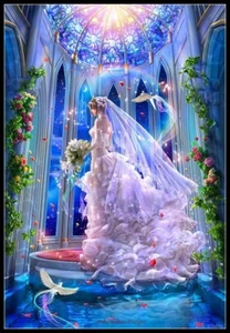 Pretty Bride - Counted Cross Stitch Patterns - Color & BW Symbols - Picture 1 of 2