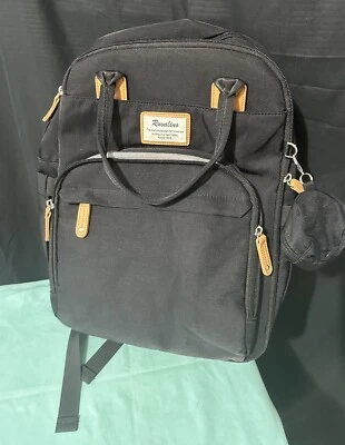 Mochila de lona preta Rawlings com vários bolsos alça/alça de transporte - Imagem 1 de 4