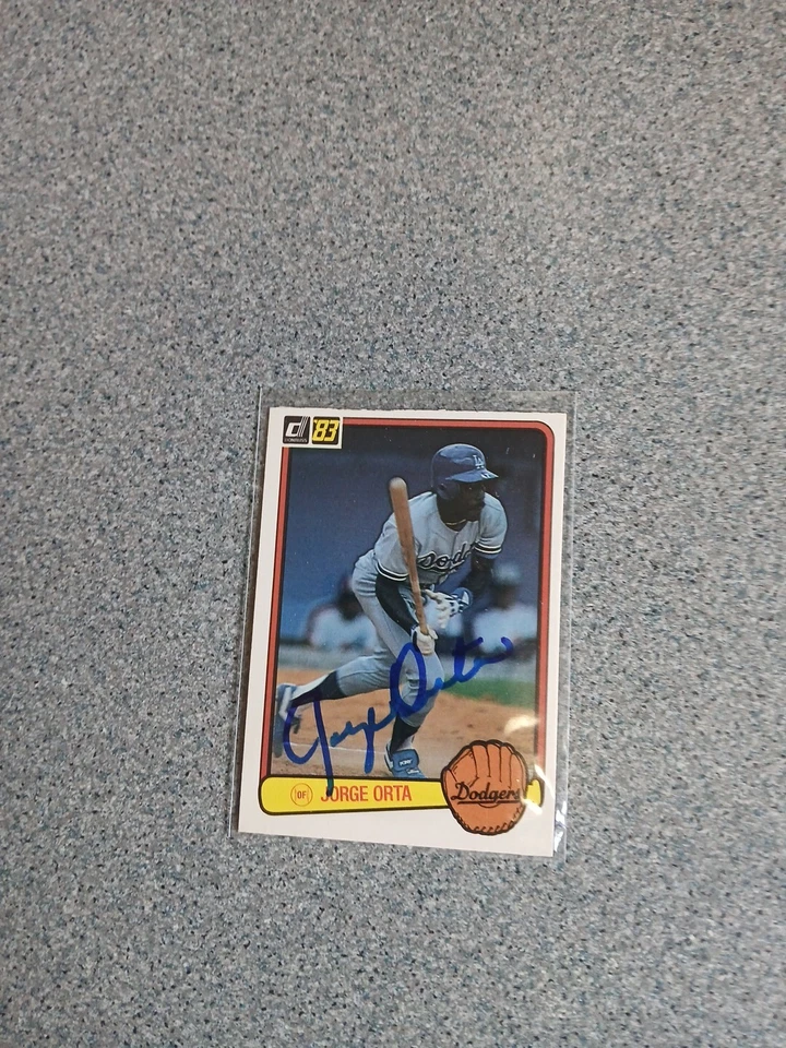 Jorge Orta Signed In Person 1983 Donruss Dodgers Card - Image 1 of 1