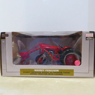 Tractor diésel SpecCast Massey Ferguson 65 con cargador 1/16 MF-SCT731-B Foto 1 de 4