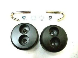 DRZ/CRF/KTM/WR/SXV/SMR SUPERMOTO FOOT PEG REST SLIDERS CRASH MUSHROOM BLACK R6D5 - Picture 1 of 1