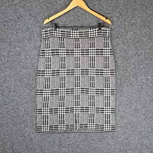 Sussan Womens Skirt Size XL Black White Knit Career Corporate Office Work - Picture 1 of 8