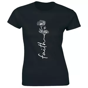Faith Flower Women's T-Shirt Wild Flowers Religious Faith Easter Gift Tee - Picture 1 of 1