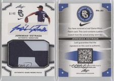 2016 Leaf Perfect Game National Showcase Silver /40 Jeremiah Estrada Patch Auto