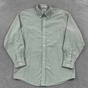 LL Bean Shirt Mens Large Green Wrinkle Resistant Long Sleeve Dress Preppy Button - Picture 1 of 10