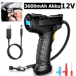 LCD Elektrische Akku kabellos Luftpumpe Auto Reifen Druckluft Fahrrad Kompressor - Bild 1 von 12