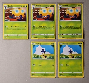 3x Dottler 019/196, 2x Blipbug 018/196 Pokemon card Lost Origin NM - Foto 1 di 1