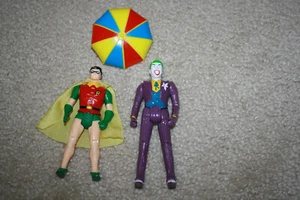 Vintage 1986 DC Toybiz Robin mit Cape & Joker Figur Lot - C1004 - Bild 1 von 8