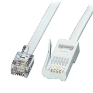 BT 431A PLUG TO RJ11 6P4C CROSSWIRED CABLE TELEPHONE LINE CORD MODEM ROUTER LEAD - Afbeelding 1 van 4