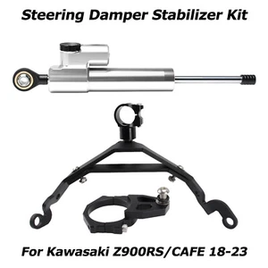 Estabilizador amortiguador de dirección lineal + kit de montaje para Kawasaki Z900RS/CAFE 2018-23 - Imagen 1 de 24