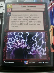 STAR WARS UNLIMITED FORCE LIGHTNING LEGENDARY RARE - Picture 1 of 1