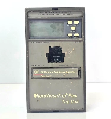 GE RMS9C116402 MICRO VERSA TRIP UNIT ELECTRICAL DISTRIBUTION & CONTROL - Image 1 of 4