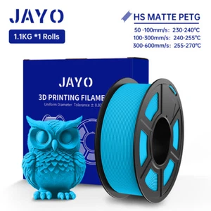 JAYO 1,1 KG PETG Mate Azul Cielo Alta Velocidad 1,75 mm Filamento 3D Textura Esmerilada - Imagen 1 de 8