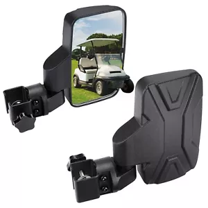 Golf Cart Universal Rear View Side Mirrors No Drilling for Club Car EZGO Yamaha - Picture 1 of 12