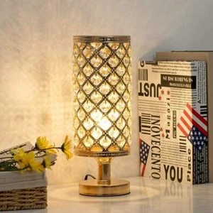 Modern Crystal Table Lamp Night Light  Atmosphere Bedside Bar Desk Lamps Gift - Picture 1 of 8