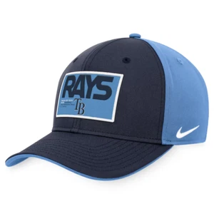 Tampa Bay Rays Hat Blue Nike Classic99 Performance Colorblock Dri-Fit Snapback - Picture 1 of 4