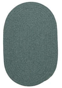 Colonial Mills Bristol Teal Wool Blend Country Braided Oval Rug - Picture 1 of 2