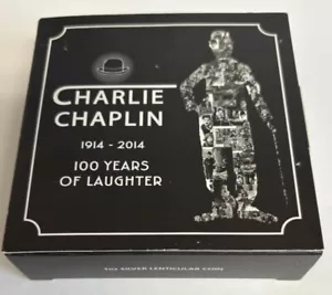 2014 Charlie Chaplin 100 Years of Laughter 1oz Silver Lenticular Coin - Picture 1 of 5