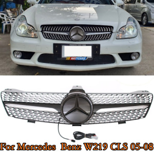 Grille W/Led Star For Mercedes-Benz W219 CLS500 550 350 Front Grill 2005-2008