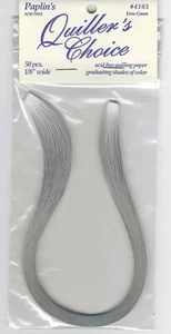 Quilling Paper - Paplin's 50pcs 1/8" Wide - Graduating Shades of Fern Green - Picture 1 of 1