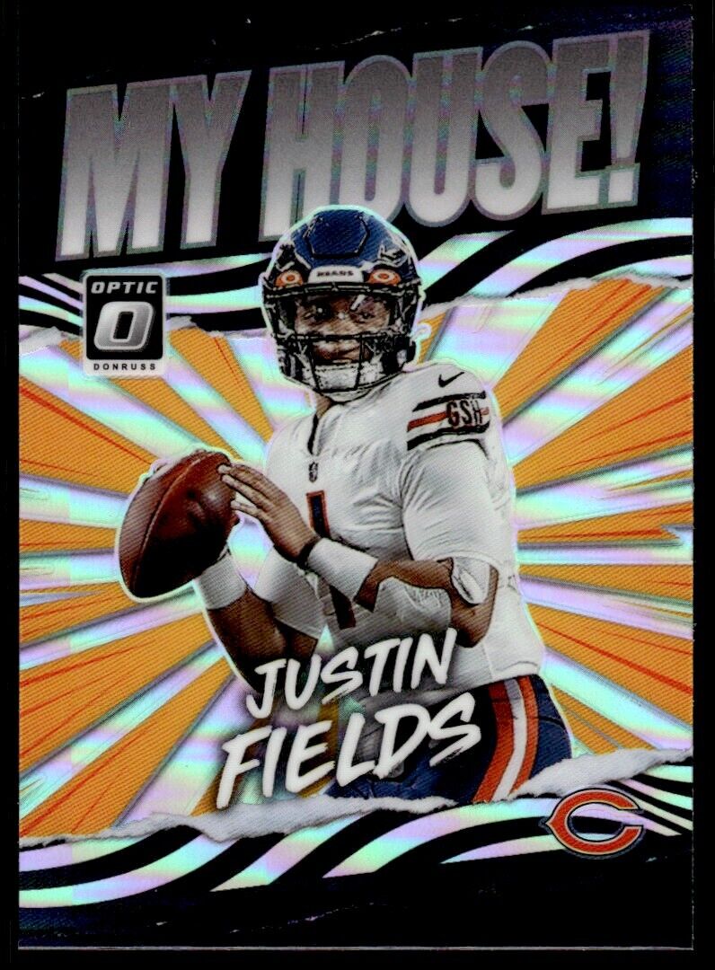 Justin Fields 2021 Donruss Optic My House! Holo F77 RC #MH-4 Chicago Bears