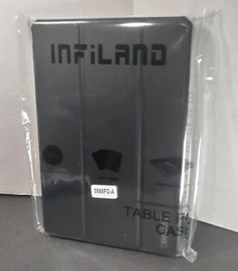 INFILAND supporto custodia pelle PU nero per Samsung Galaxy Tab A 8.4 SM-T307 2020 - Foto 1 di 12