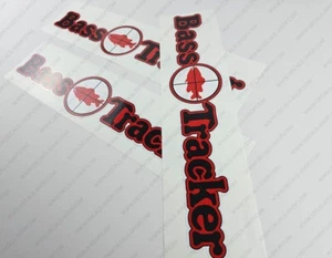 BASS TRACKER TARGET BOAT LOGO DECALS 17.5" x 3.6" 3pcs. - Picture 1 of 3