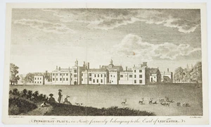 Grabado antiguo Ashby, H After Lambert, James 1783 Penshurst Place, Kent - Imagen 1 de 2