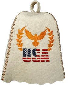 Cappello da sauna tradizionale finlandese lana di pecora feltro cappello banya simbolo nazionale USA - Foto 1 di 10