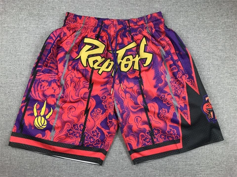 New Toronto Raptors men's Red embroidery pockets basketball Shorts Size:S-XXL Cover
