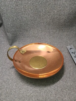 Castiçal vintage Coppercraft Guild cobre sólido redondo feito nos EUA - Imagem 1 de 4