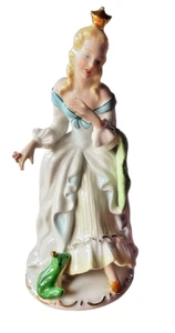 Martha Budich Dresden Wunderschöne farbige Figur Froschkönigin ca. 21,5 cm - Bild 1 von 7