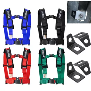 Car Racing 4Point Safety Harness SeatBelt / Mounting L-Bracket Hardware Bracket - Picture 1 of 30