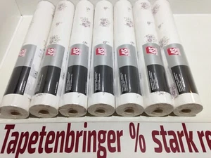 Vinyltapete AS 7x 2332-19 (7Rollen) Putzstruktur Blütenmuster Weiß Restposten - Bild 1 von 12
