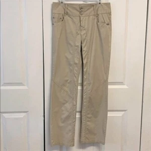 Samba beige niedrige Leibhöhe Baumwolle Stretch 5 Taschen Freizeithose Größe 30 - Bild 1 von 7