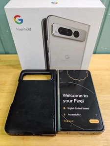 Google Pixel Fold 256GB Unlocked, Porcelain White, Boxed W Spigen Slim pro Amour - Photo 1 sur 23