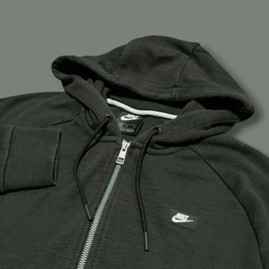 Nike Sweater Hoodie Jacket Mens Size M Black Gray Tech Full Zip 928475-011 - Picture 1 of 9