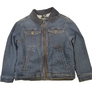OshKosh B'Gosh Unisex Boys Girls Sherpa Lined Corduroy Collar Jean Jacket Size 5 - Picture 1 of 6
