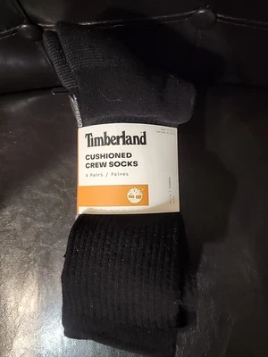 4 pares de calcetines acolchados Timberland para hombre negros grises talla 9-12 Foto 1 de 4