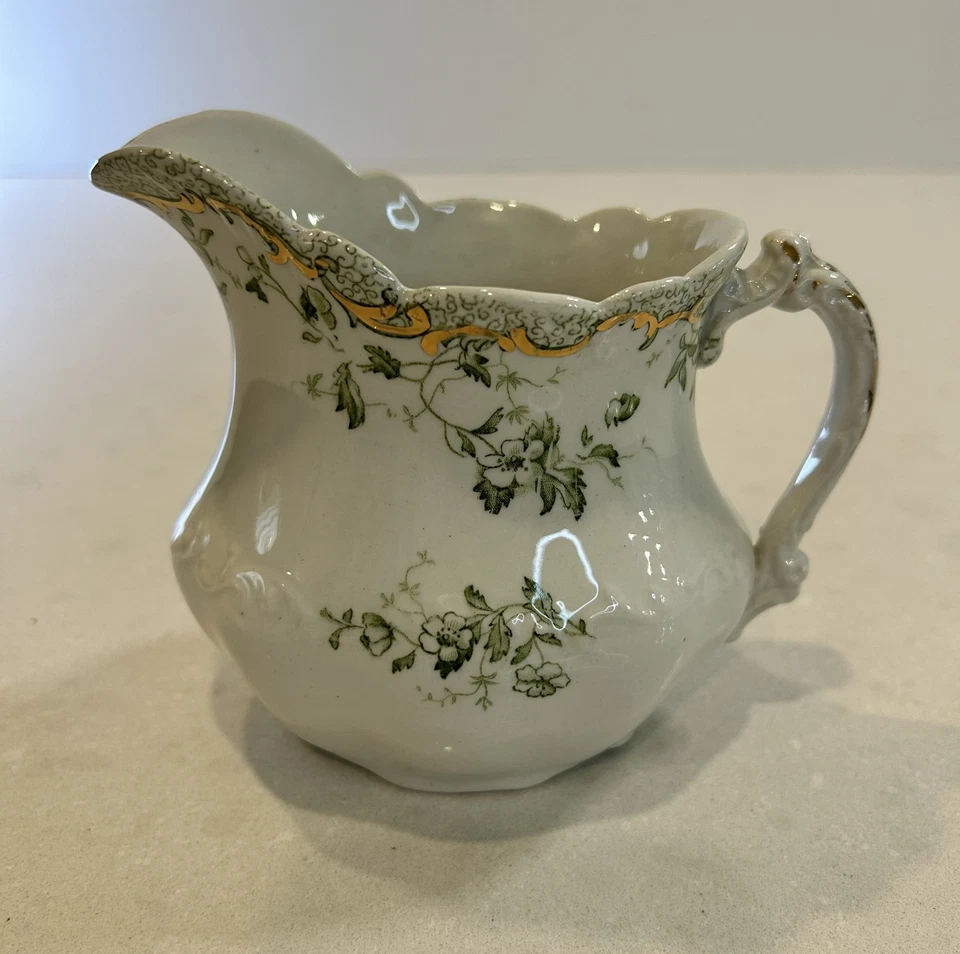 ANTIGUA JARRA WEDGWOOD & SONS Niobe Verde 4" Borde Dorado Excelente Estado De Colección Foto 1 de 4