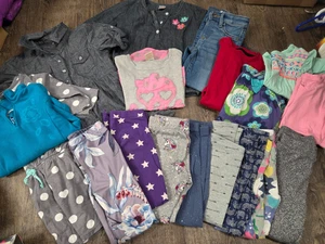 Bekleidungspaket Mädchen 6, 7, 6x Langarm Hosen gemischt Winter 15 Teile - Bild 1 von 4