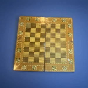Vintage Backgammon Board Handcrafted Marquetry Wooden 19” Chess/Backgammon Board - Picture 1 of 4
