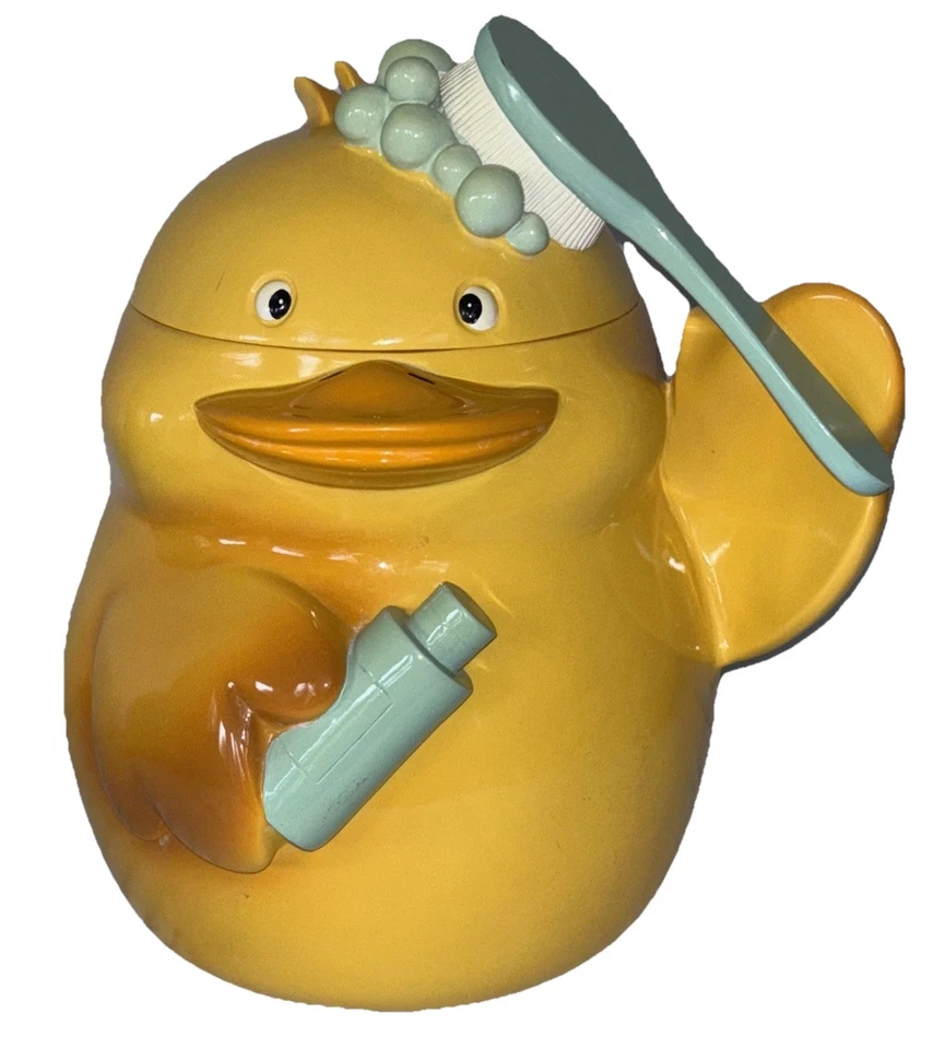 Yellow Duck Circo Bathroom Canister 12" Tall – Large Storage / Waste Basket - Image 1 of 4