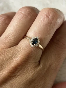 14k Gelbgold ND Saphir Ring - Bild 1 von 15