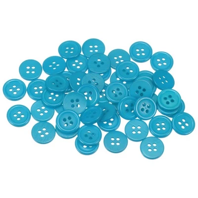 100 Pcs 1/2 Inch Sewing Buttons Resin Round Flat 4-Hole Craft Buttons for Sewing - Image 1 of 4